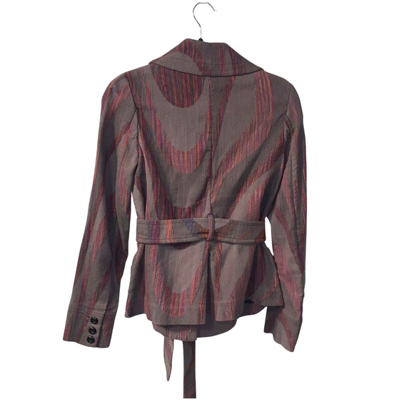 Anthropologie Cidra Women's Boho Woven Cotton Jacket Size 6 Colorful Office City - Picture 2 of 9